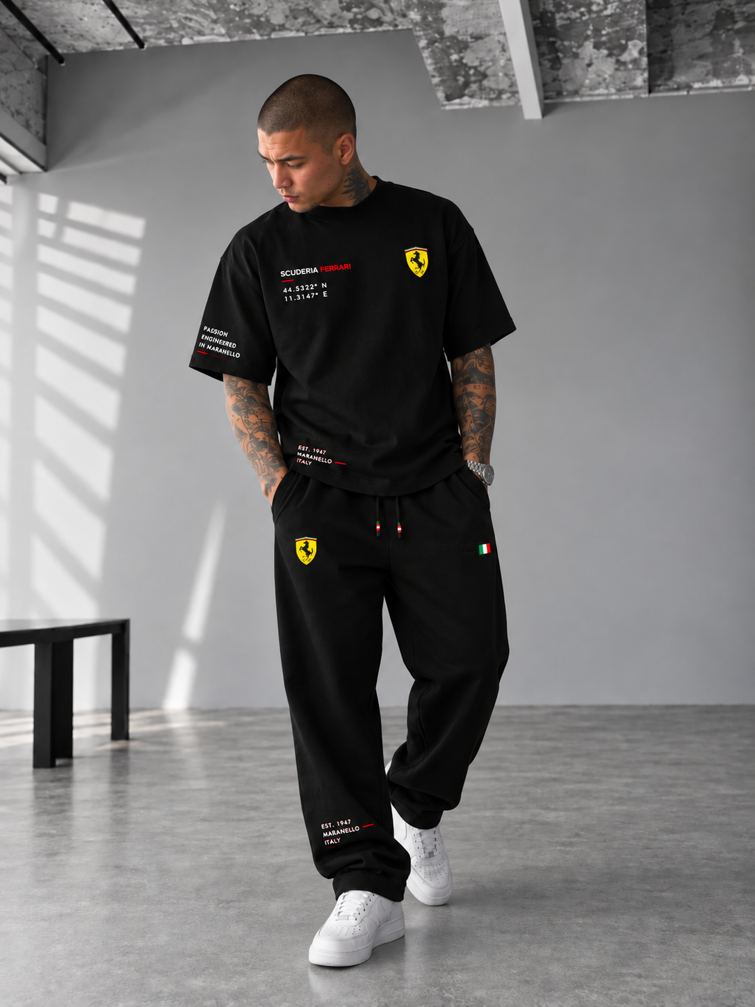 Scuderia Ferrari "Cavallino Rampante" Track & Tee Co-ord