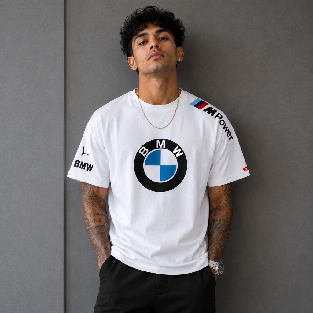 🏁 M-Power Signature Oversized T-Shirt white