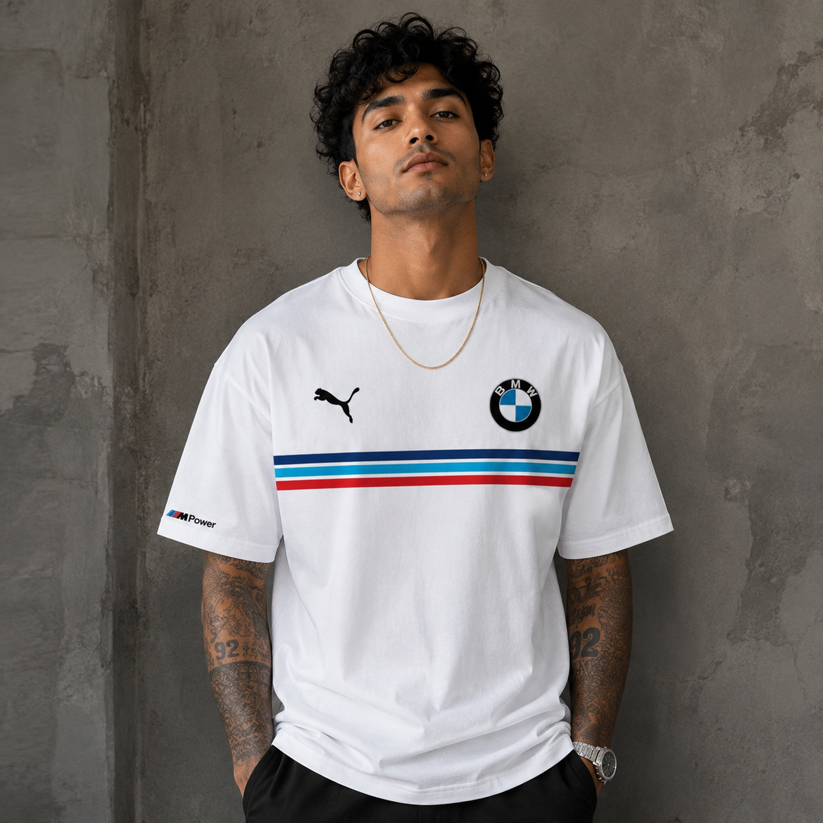 🏁 M-Track Heritage Oversized T-Shirt white