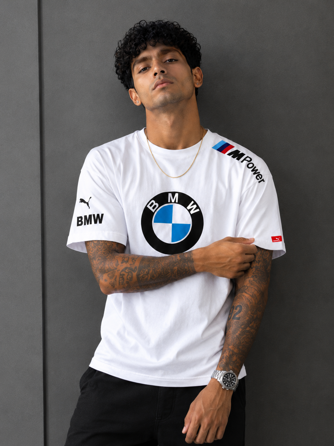 🏁 M-Power Signature Oversized T-Shirt white