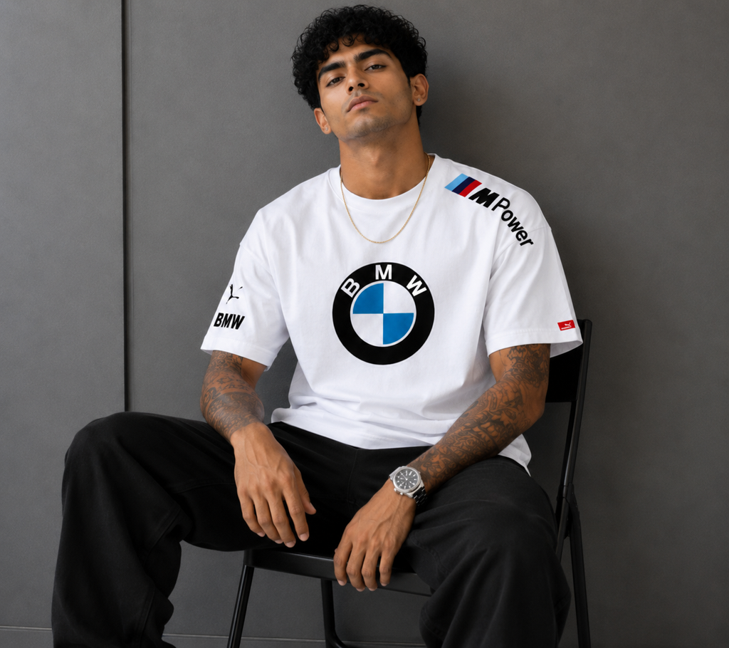 🏁 M-Power Signature Oversized T-Shirt white