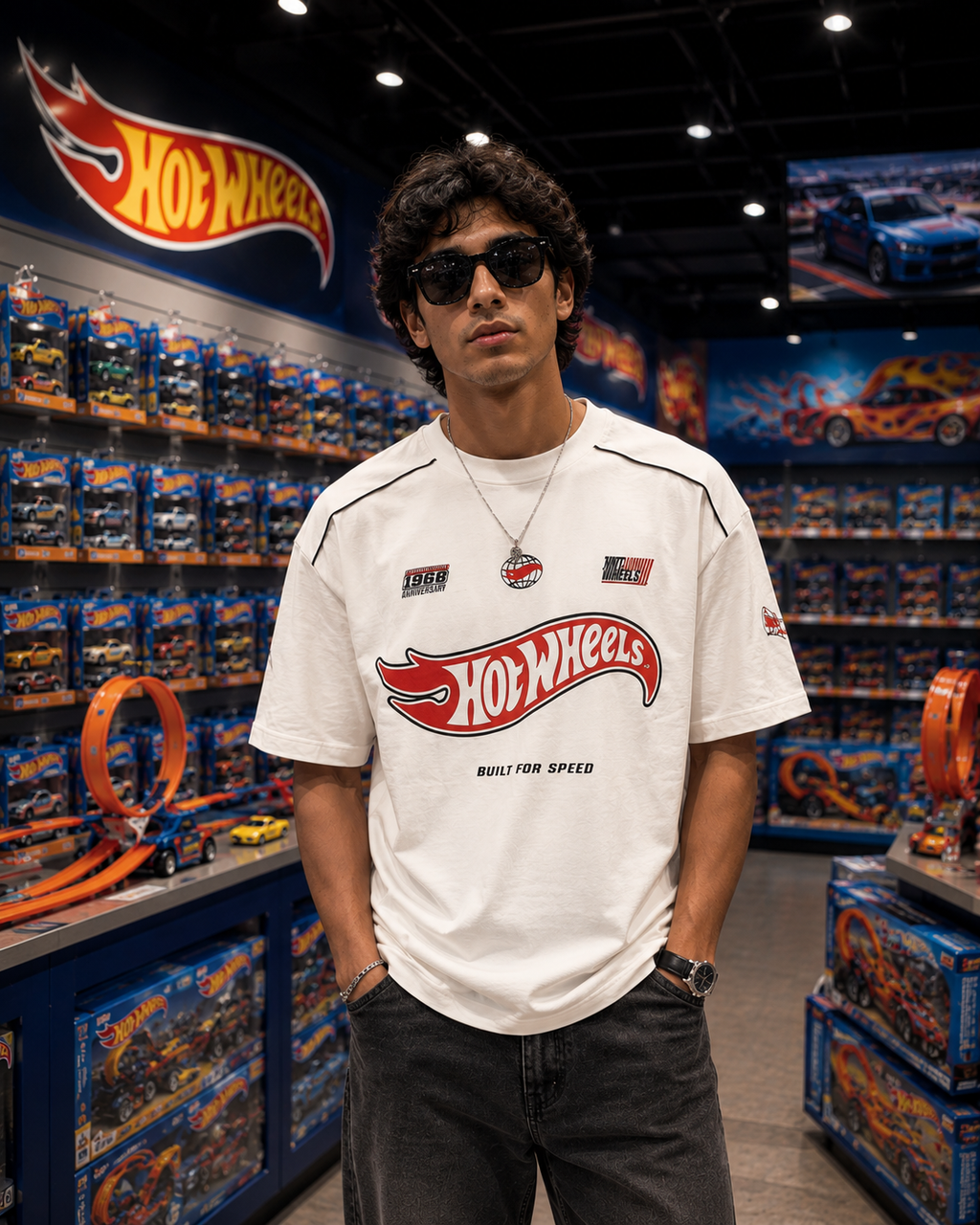 HOT WHEELS BUILT FOR SPEED OVERSIZED T-SHIRT