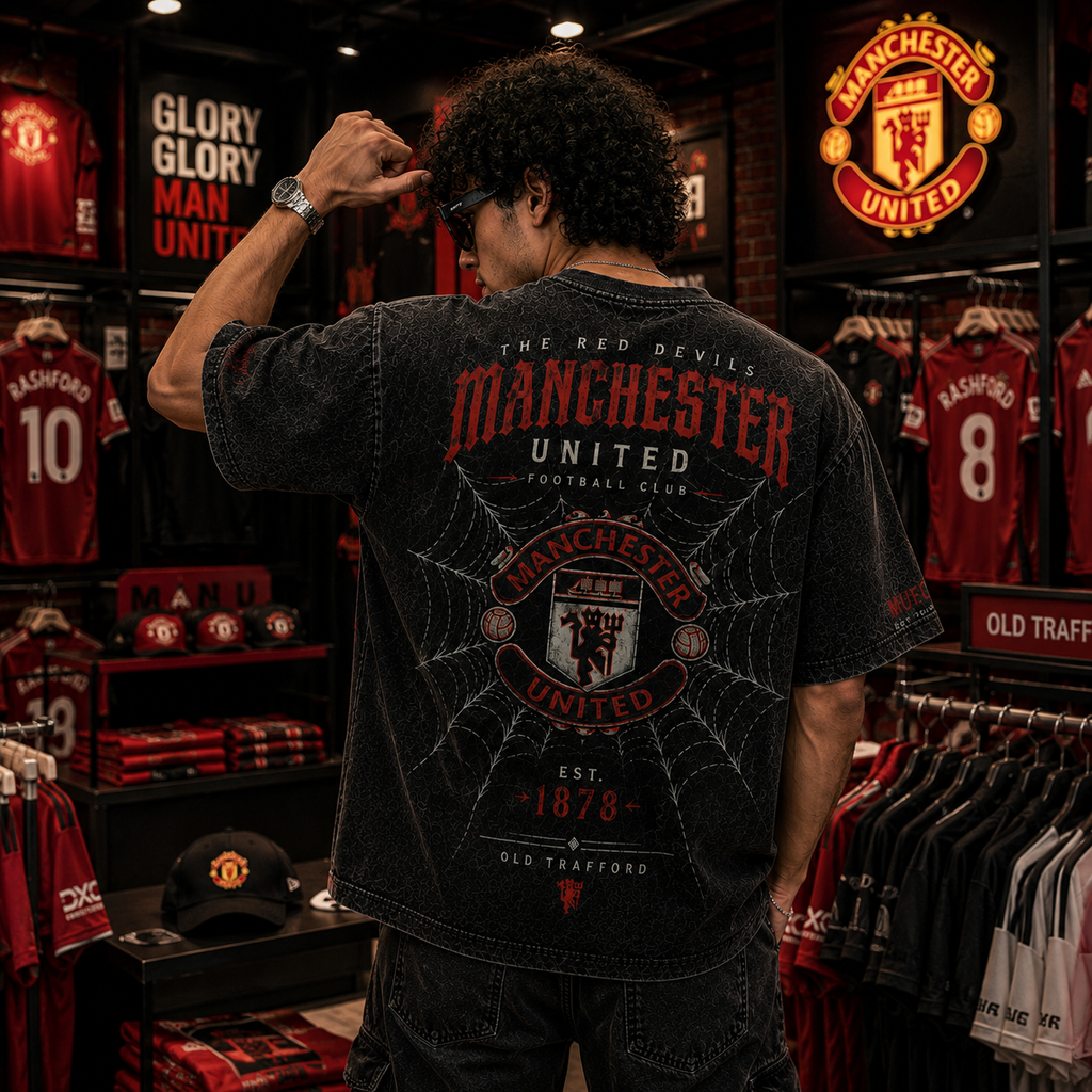 MANCHESTER UNITED WEB OVERSIZED TEE