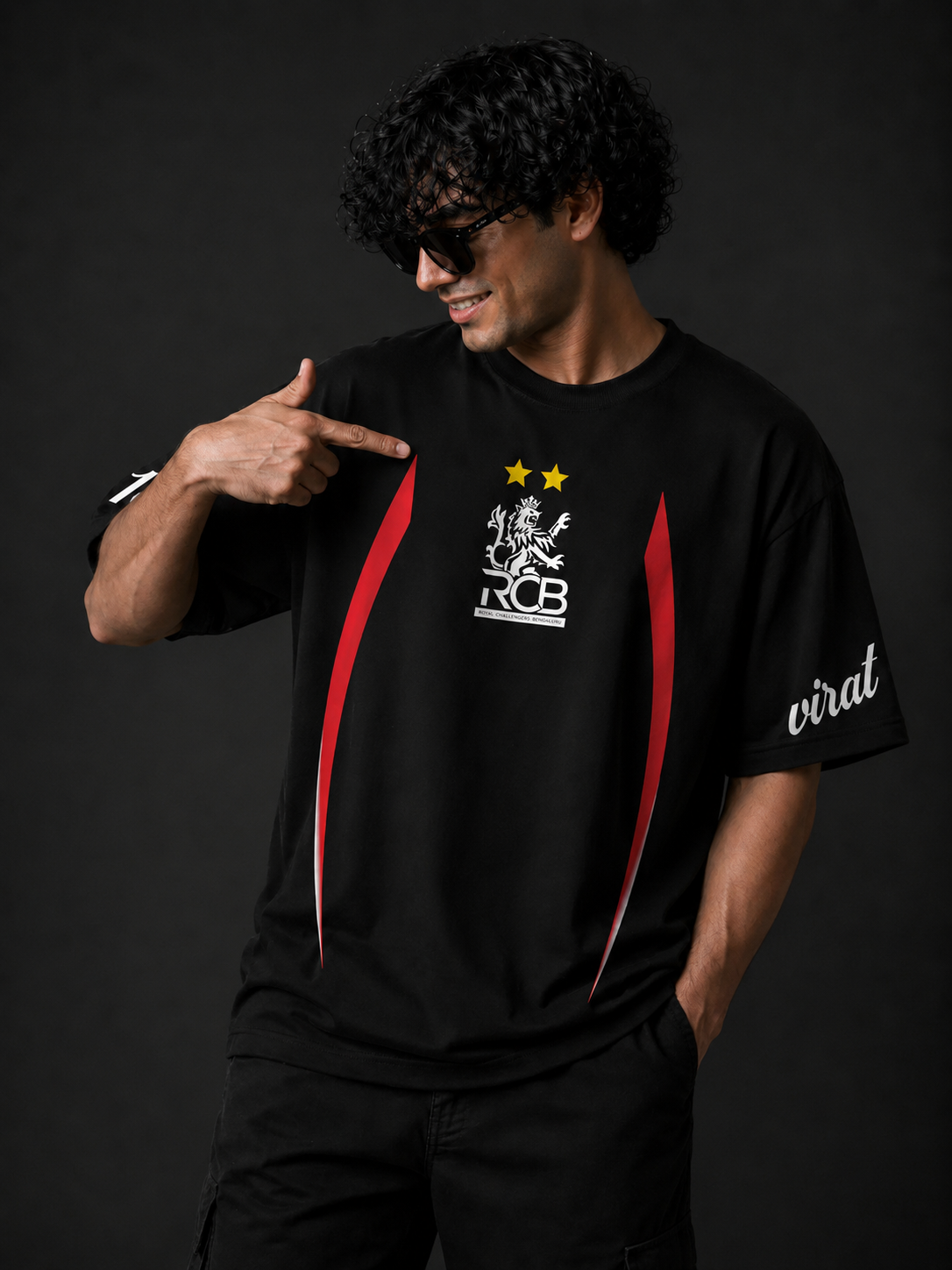 RCB Crest Oversized Tee