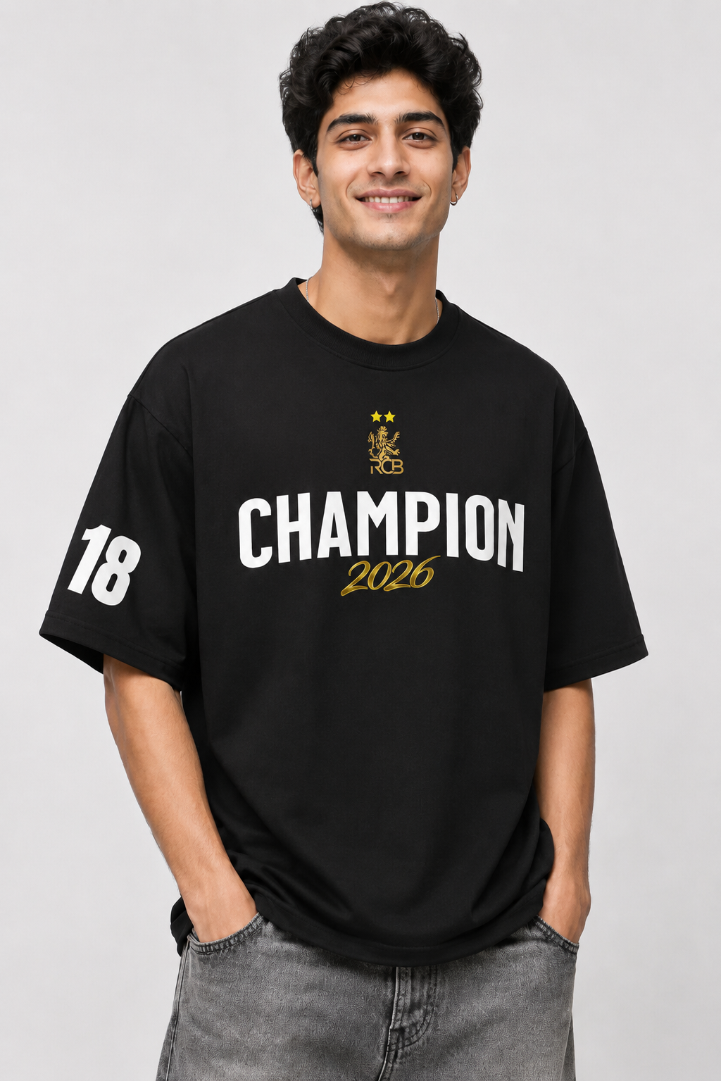 Champion Heritage Oversized T-Shirt – Black Edition