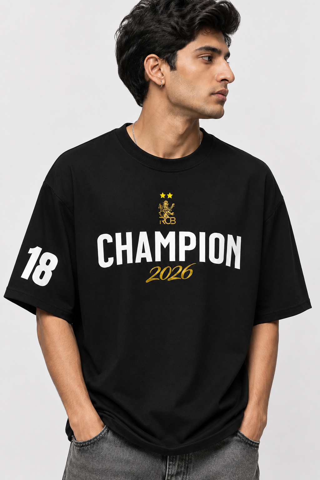 Champion Heritage Oversized T-Shirt – Black Edition