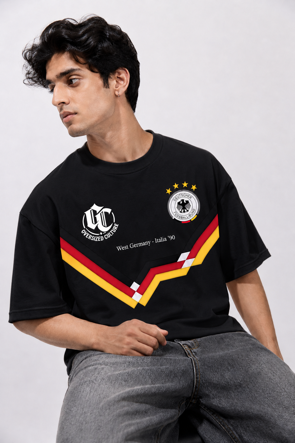 Germany '90 Legacy Oversized T-Shirt – Black Edition