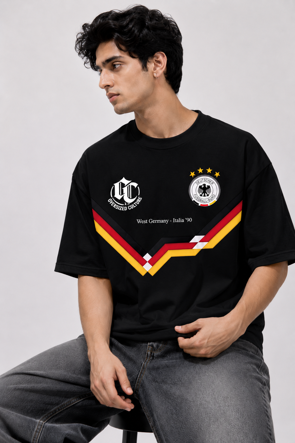 Germany '90 Legacy Oversized T-Shirt – Black Edition