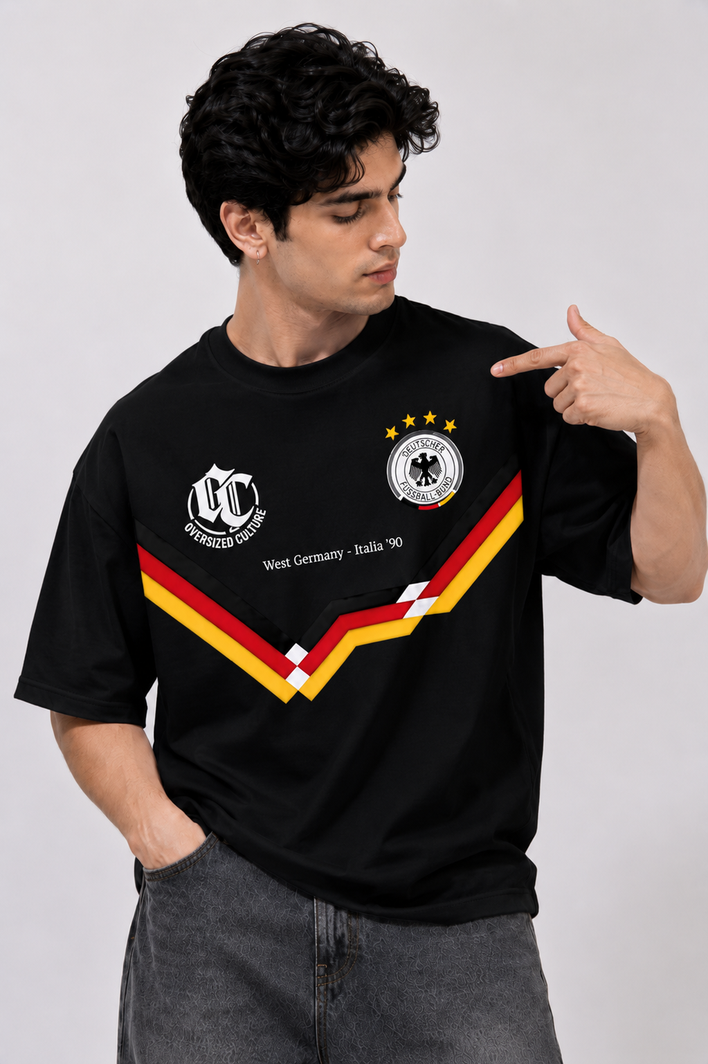 Germany '90 Legacy Oversized T-Shirt – Black Edition