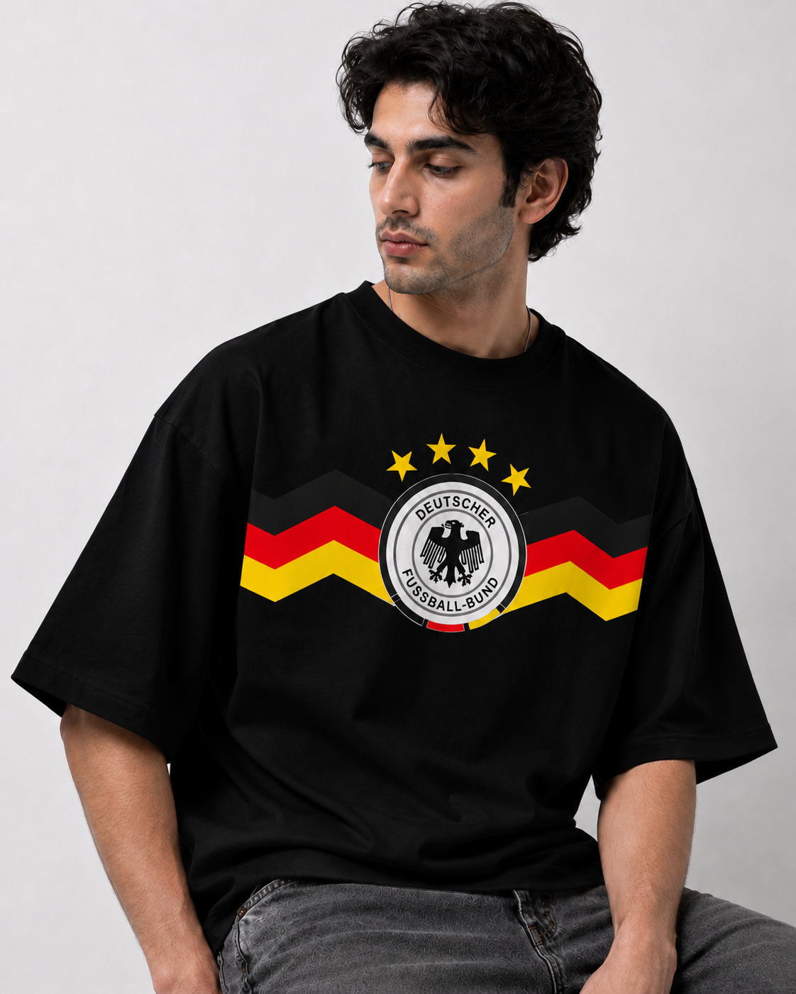 Germany Heritage Oversized T-Shirt – Black Edition