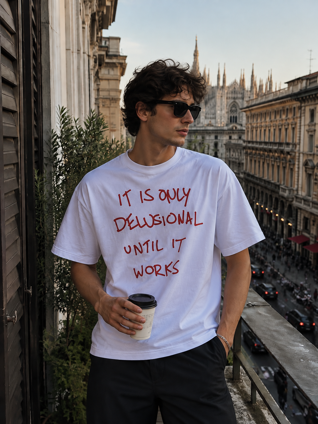 Delusional Until It Works Tee
