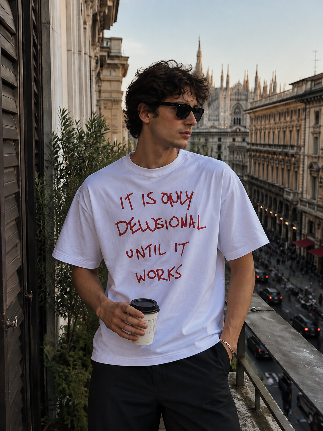 Delusional Until It Works Tee