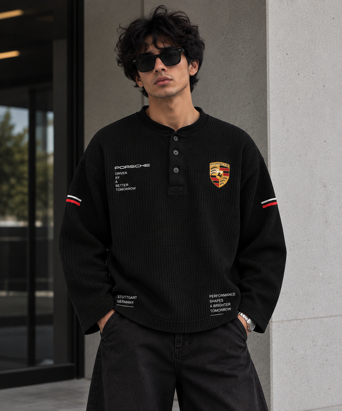 Porsche Heritage Waffle Henley