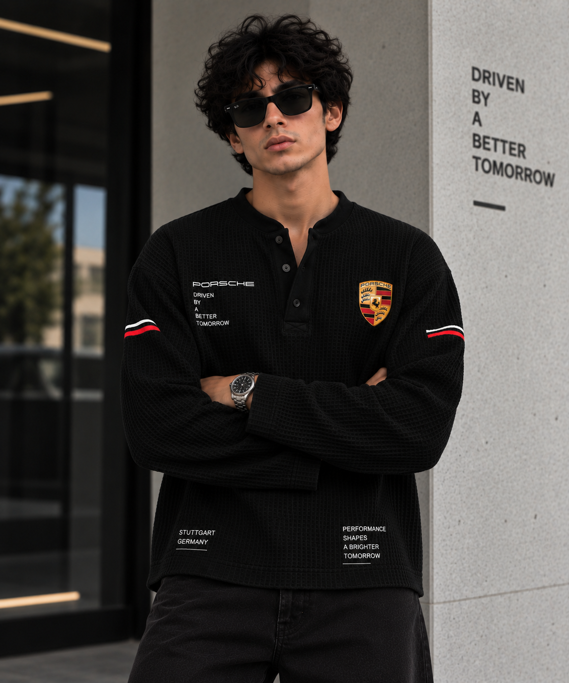Porsche Heritage Waffle Henley