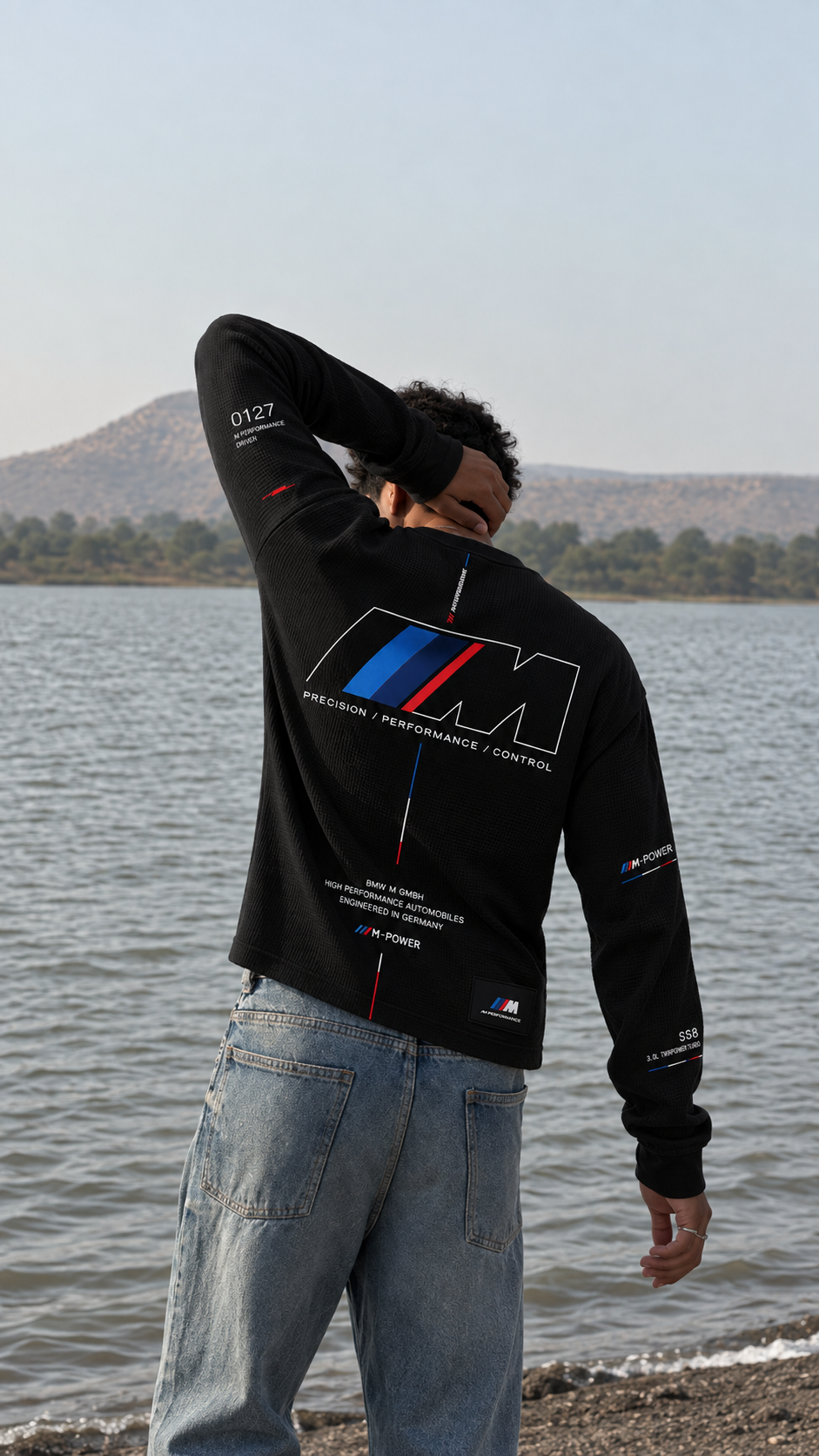 BMW M-Power Precision Henley Waffle Tee