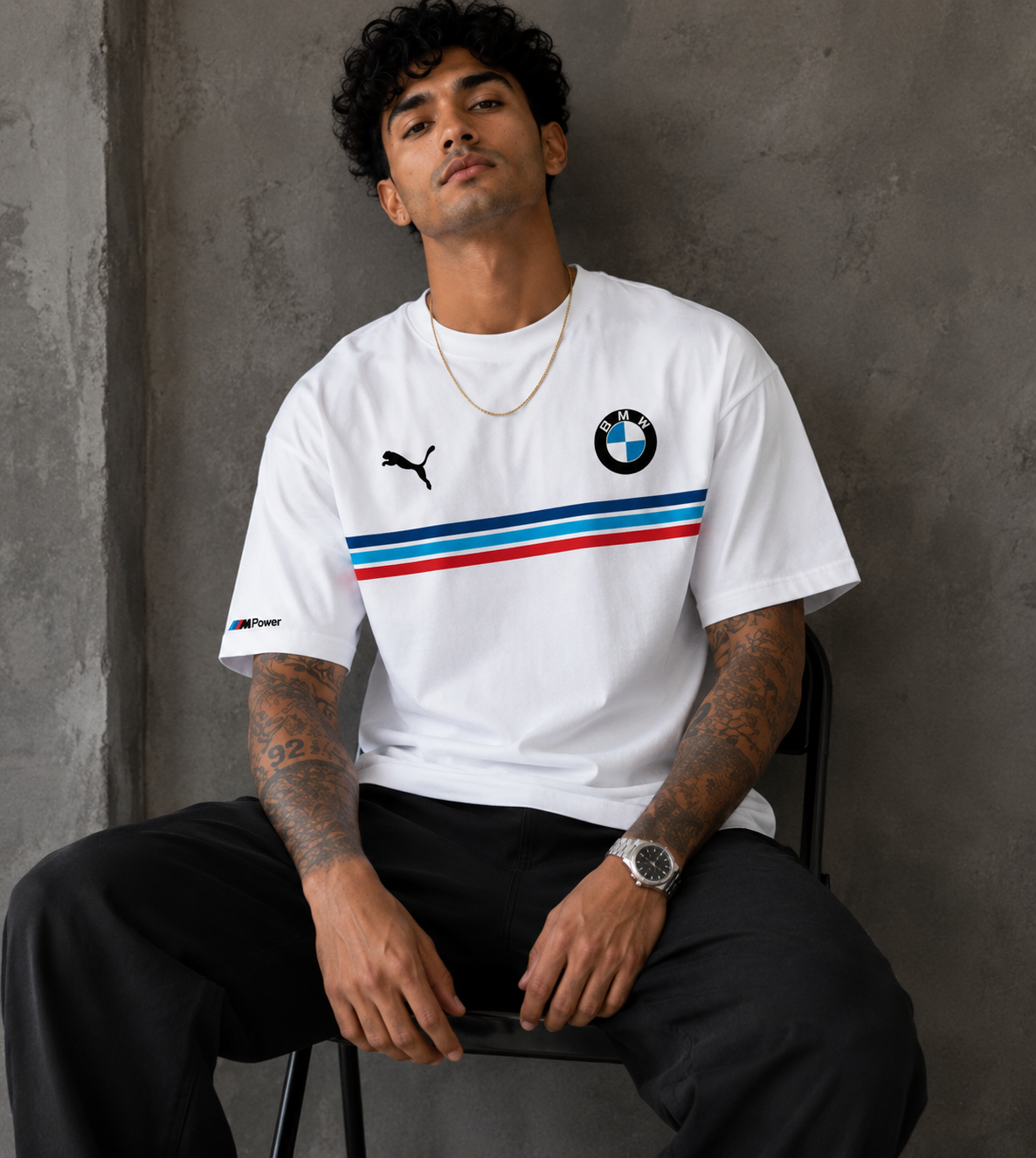 🏁 M-Track Heritage Oversized T-Shirt white