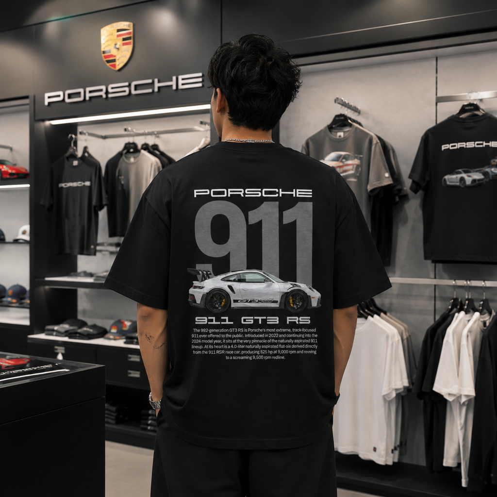 911 GT3 RS – Apex Heritage Oversized Tee - 240 GSM
