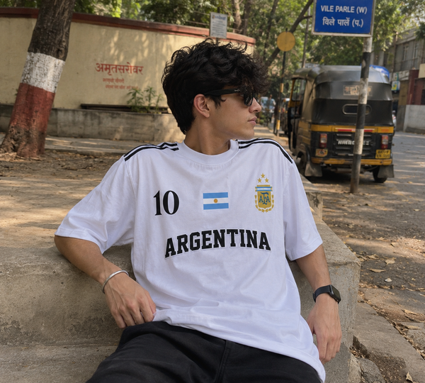 Argentina white oversized tee
