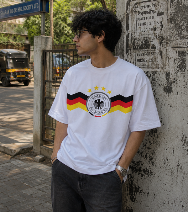 Germany White oversized tee