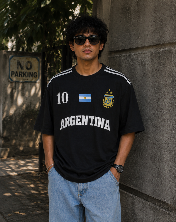 Portugal oversized black tee