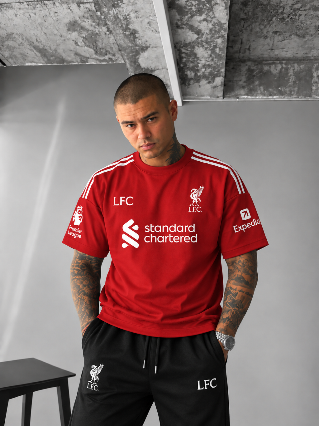 Liverpool FC Red & Black Tracksuit Set