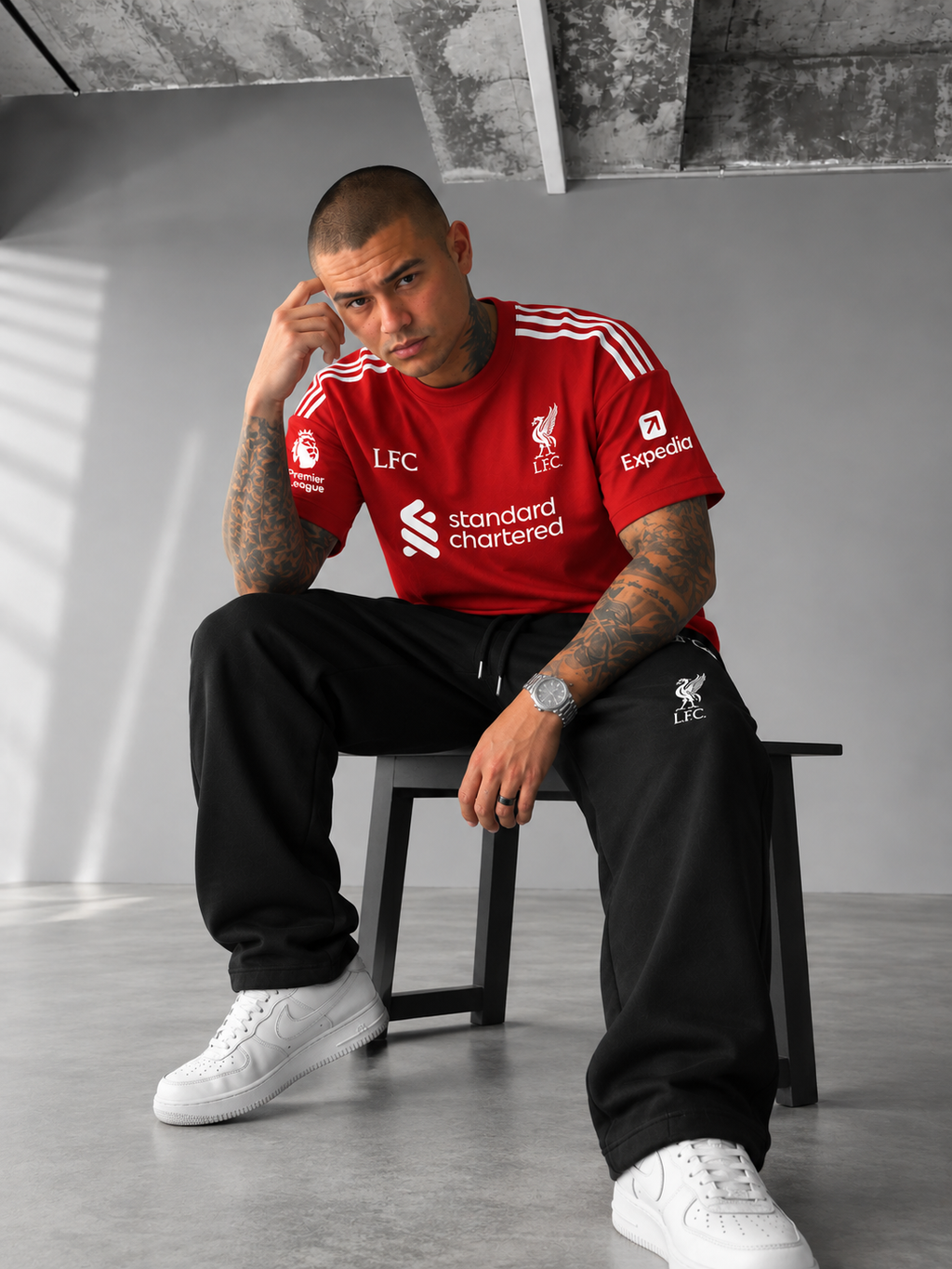Liverpool FC Red & Black Tracksuit Set