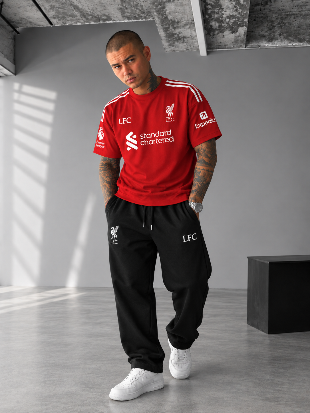 Liverpool FC Red & Black Tracksuit Set