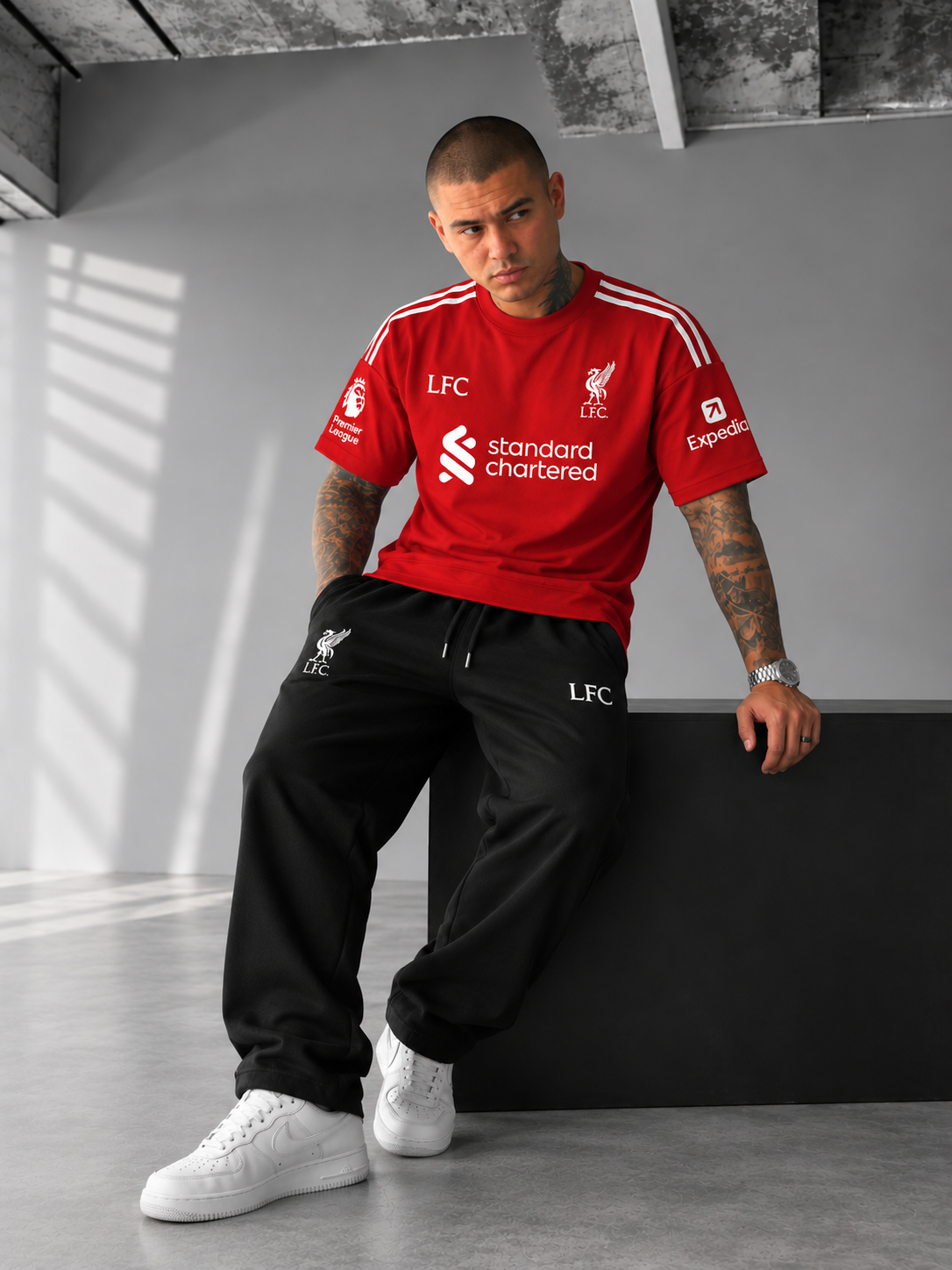 Liverpool FC Red & Black Tracksuit Set