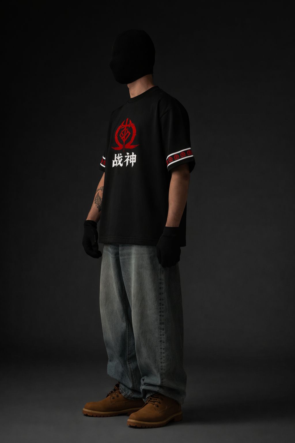 War God Japanese Graphic Oversized T-Shirt