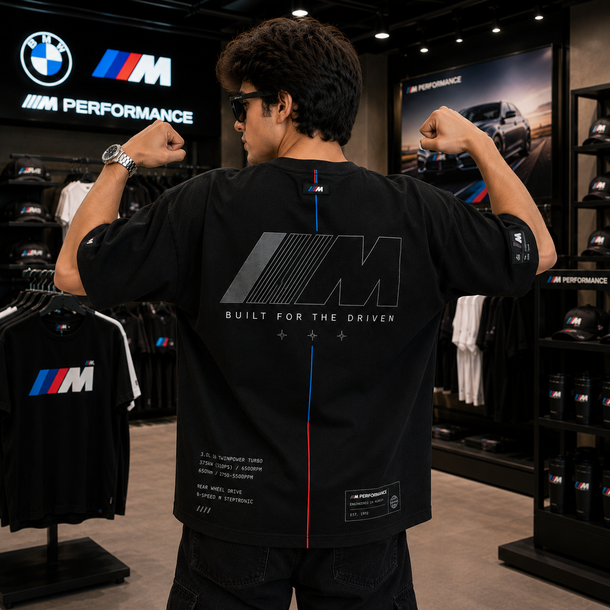*COMBO OFFER*
BMW M Performance Oversized + Porsche 911 Performance Engineered - Black
