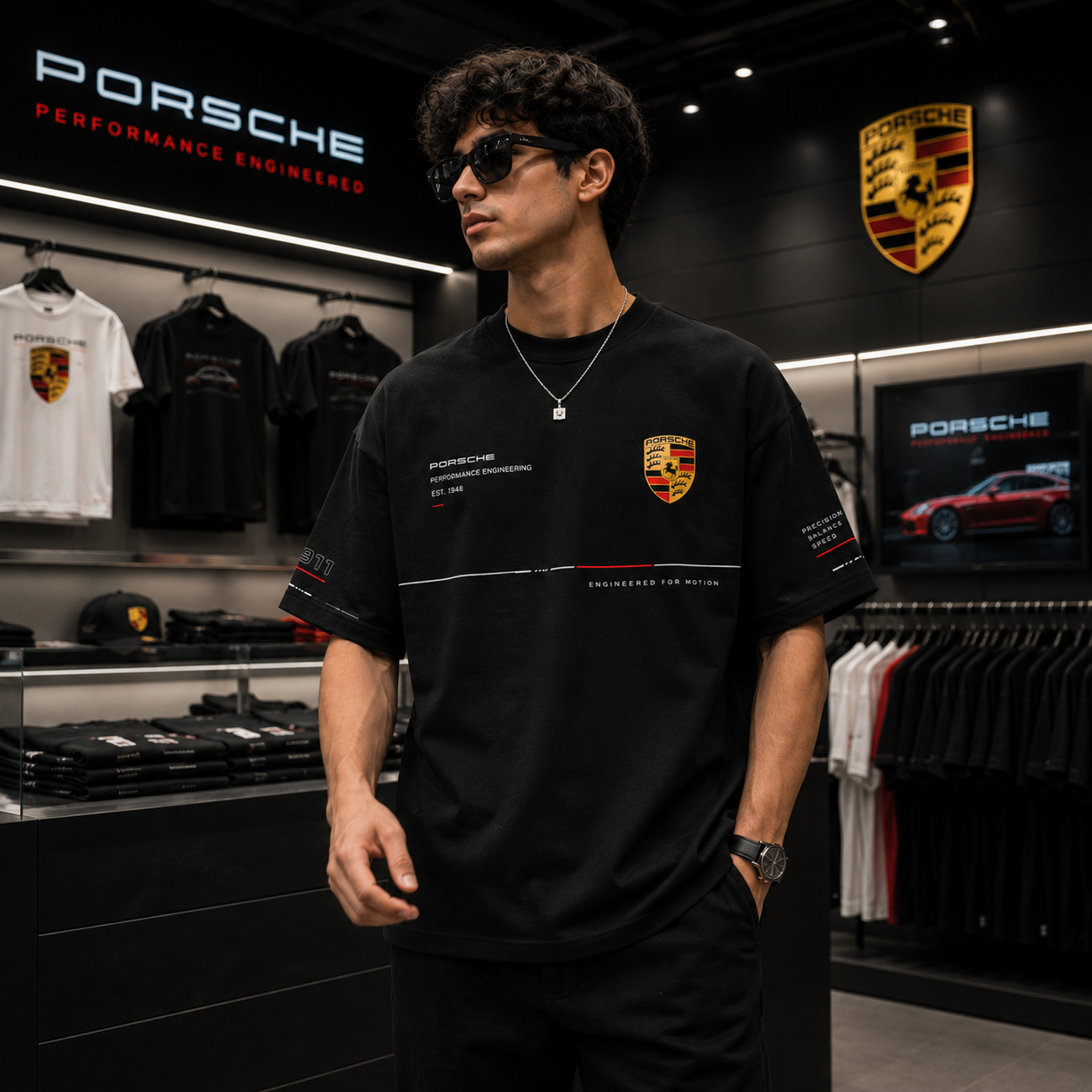 *COMBO OFFER*
BMW M Performance Oversized + Porsche 911 Performance Engineered - Black