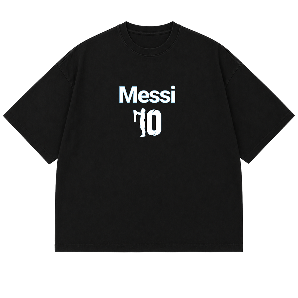 Messi No.10 Oversized T-Shirt – Black Edition