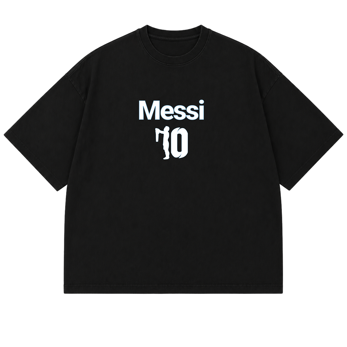 Messi No.10 Oversized T-Shirt – Black Edition
