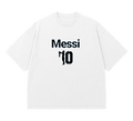 Messi No.10 Oversized T-Shirt – White Edition