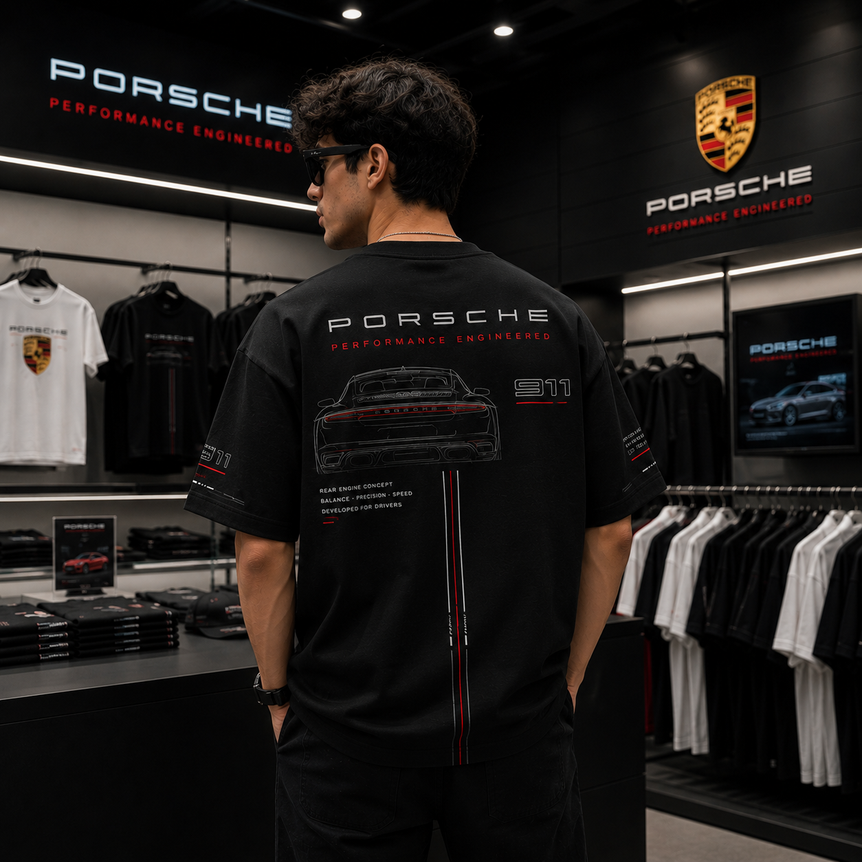 *COMBO OFFER*
BMW M Performance Oversized + Porsche 911 Performance Engineered - Black